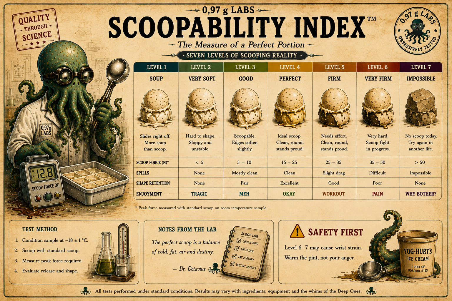 0,97 g Labs Scoopability Index chart